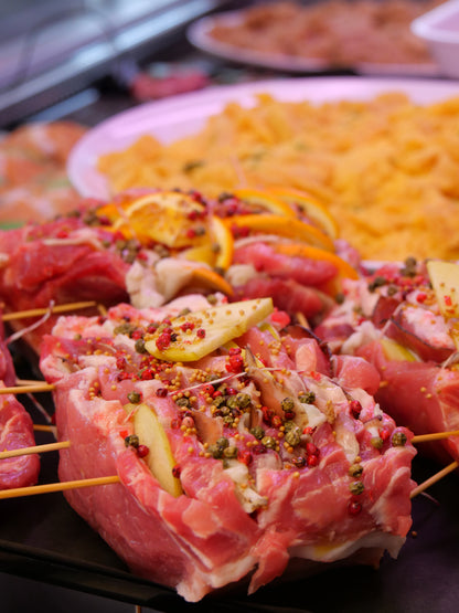 Arrosto tirolese - prugne, guancia e cipolle caramellate